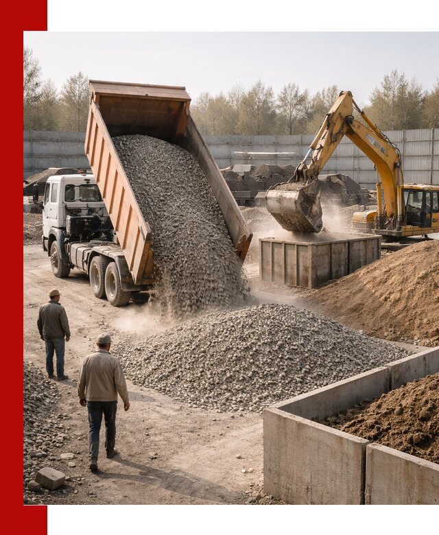 Доставка нерудных материалов с погрузкой и разгрузкой в чайковском