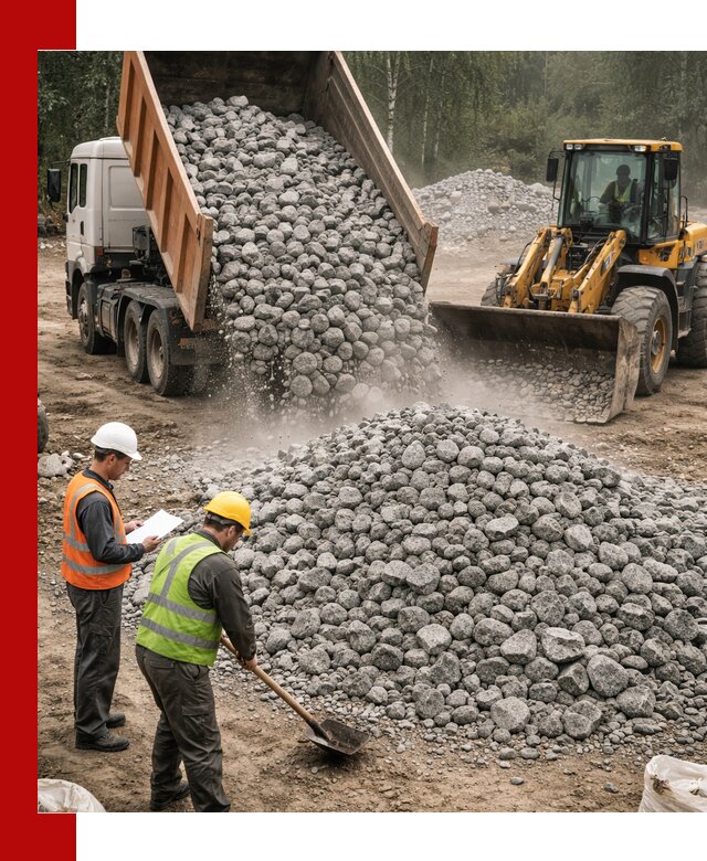 Гранитный щебень фракция 70-150 доставка в чайковском