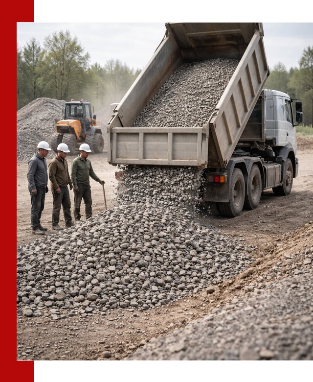 Доставка гравийного щебня фракции 70-120 в чайковском