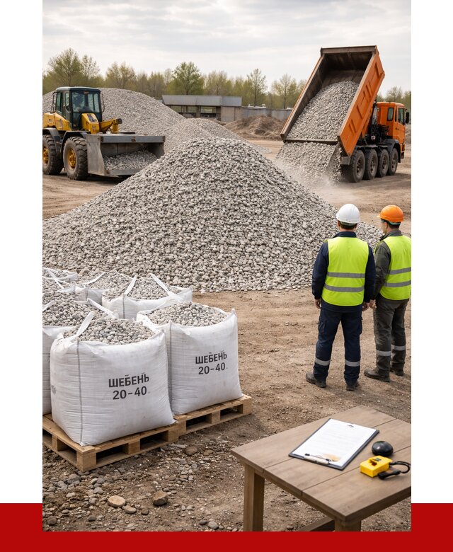 Известняковый щебень 20-40 в чайковском от 2125 р. ПРОНЕРУДЧкв