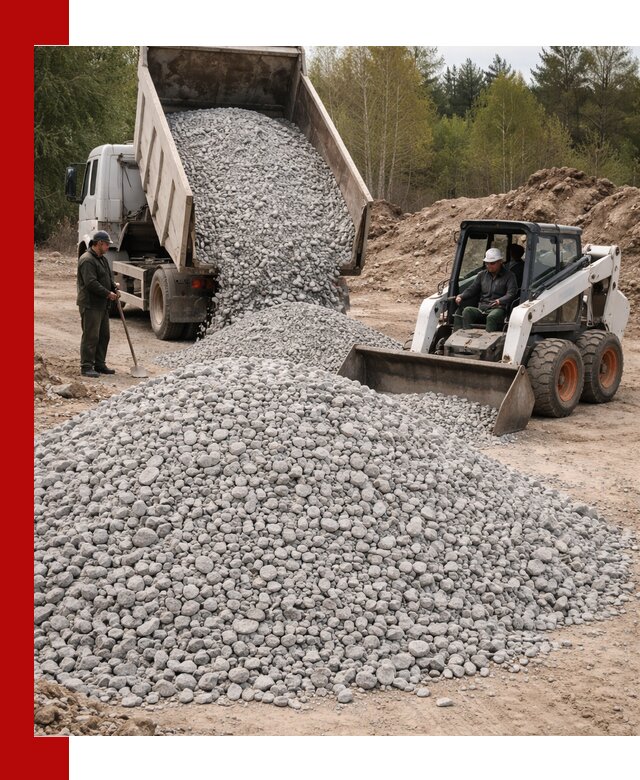 Доставка доломитового щебня в чайковском напрямую от карьера