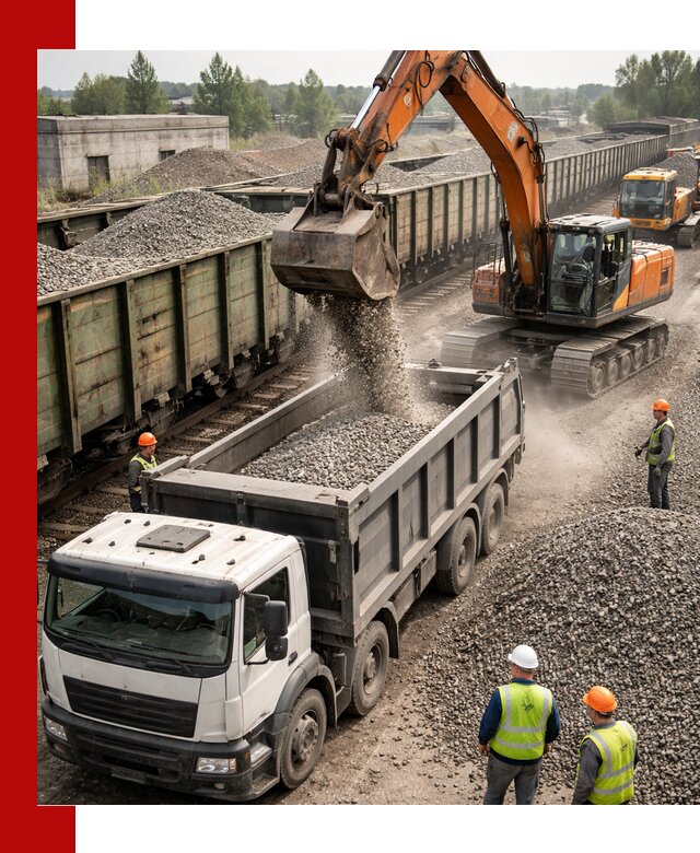 Железнодорожный щебень фракция 25–60 для поставок в чайковском