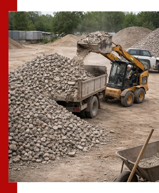 Доставка вторичного щебня в чайковском для строительных работ