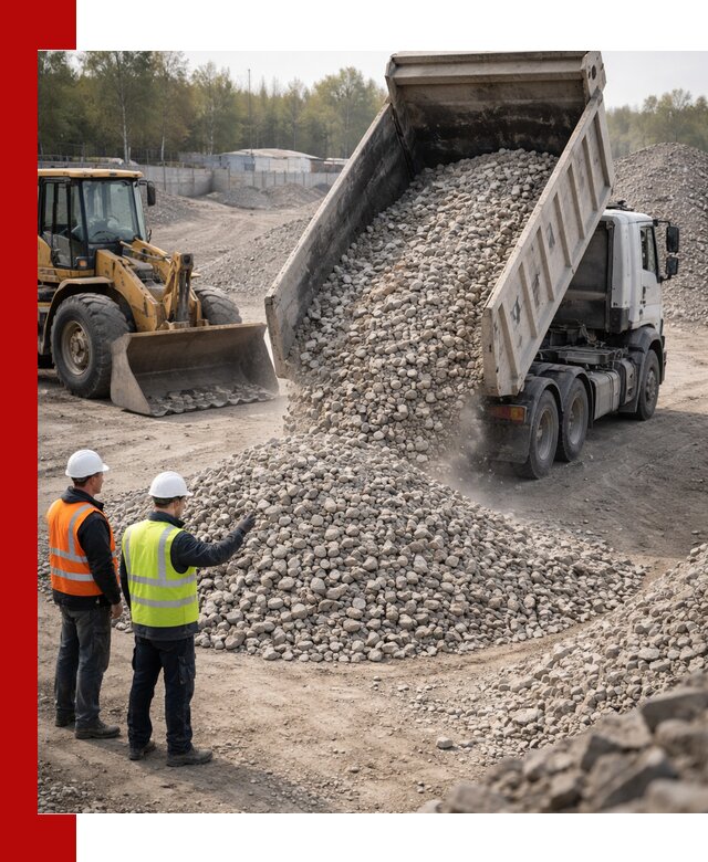 Вторичный щебень фракция 40–70 доставка в чайковском