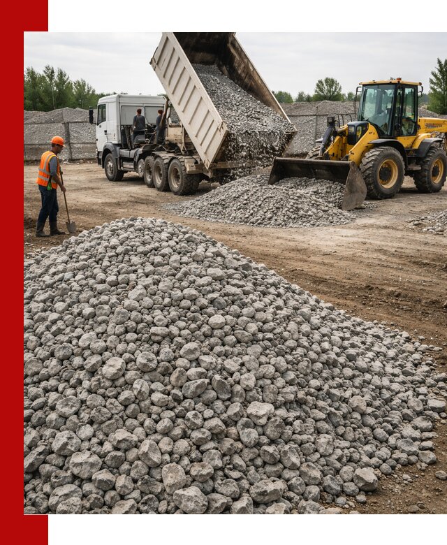 Доставка бетонного щебня фракции 40-70 в чайковском