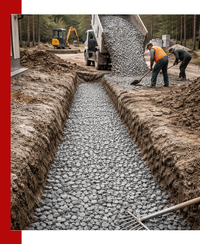 Щебень для дренажа с доставкой в чайковском высокого качества