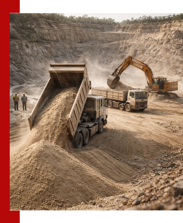 Карьерный песок навалом с доставкой в чайковском