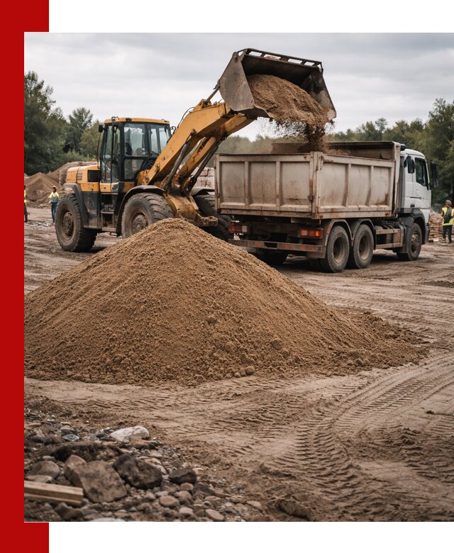Доставка речного песка навалом в чайковском быстро и выгодно