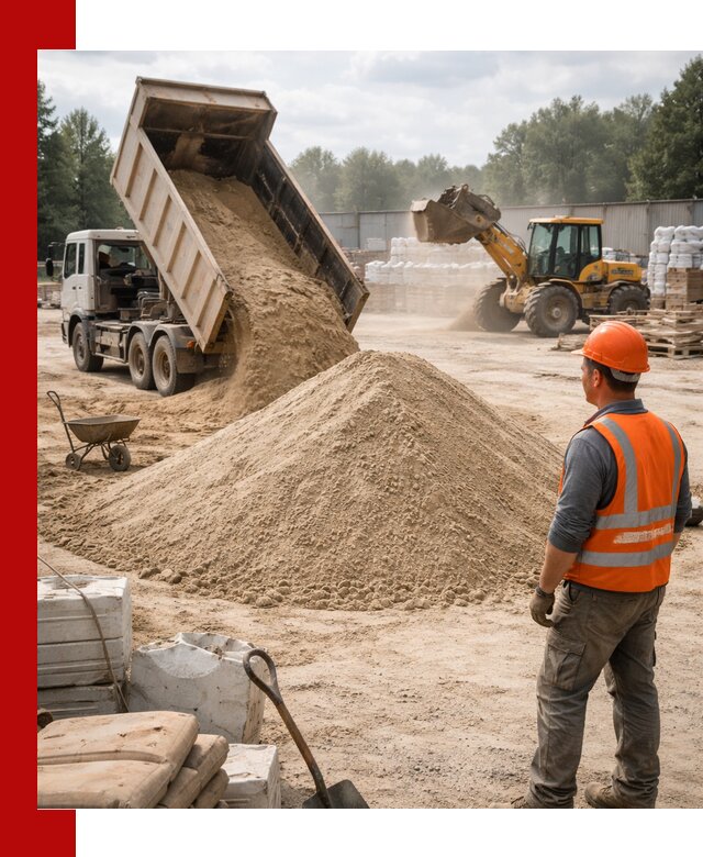 Доставка строительного песка с самосвалом в чайковском