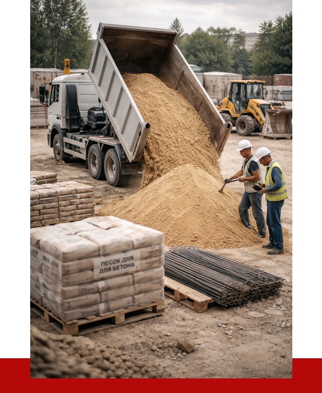 Песок для бетона в чайковском от 2530 р. с доставкой, ПРОНЕРУДЧкв