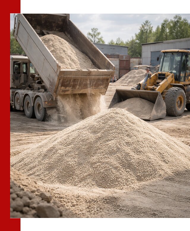 Кварцевый песок с доставкой в чайковском для строительных работ