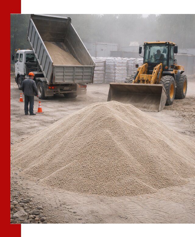 Кварцевый песок фракция 0–8 для стройработ в чайковском