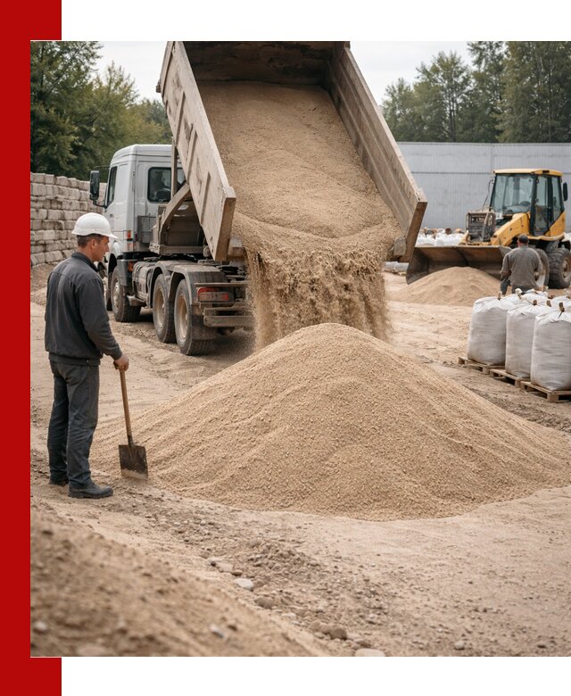 Кварцевый песок фракция 0–3 мм с доставкой в чайковском