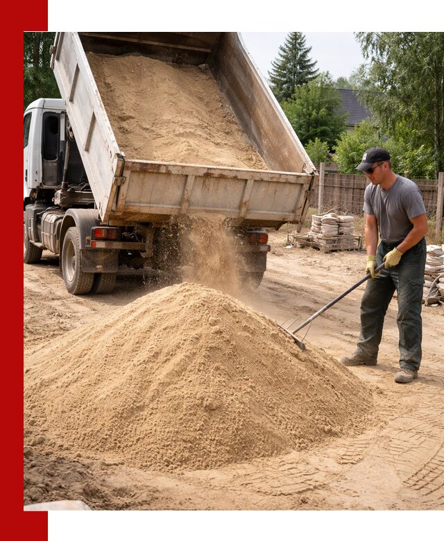 Доставка сухого песка самосвалами в чайковском