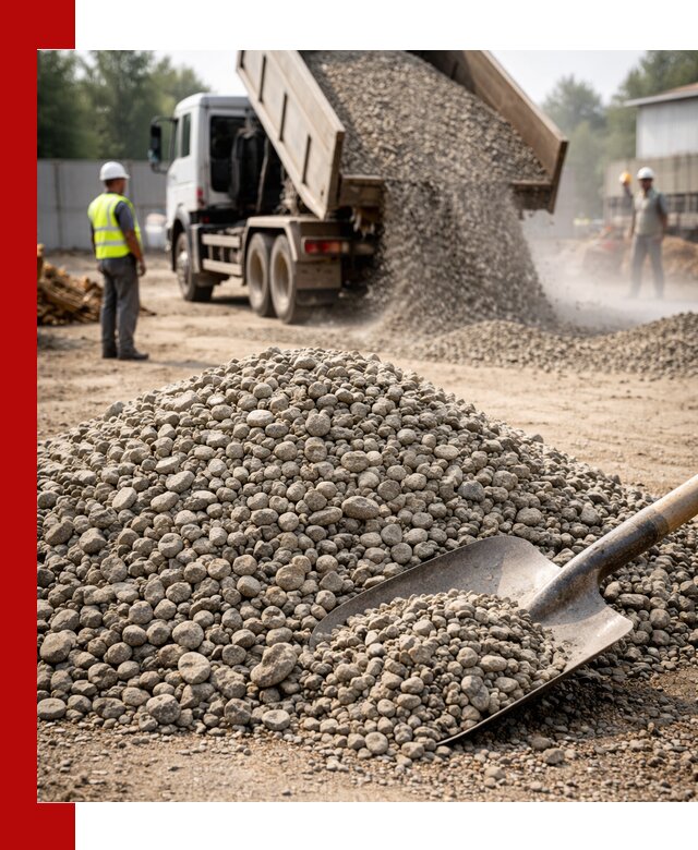 Доставка гравия фракции 20-40 в чайковском с самосвалами