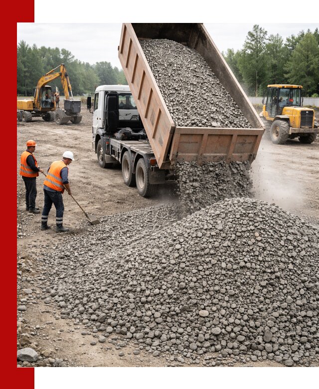 Доставка гравия фракции 40-70 в чайковском оптом и в розницу