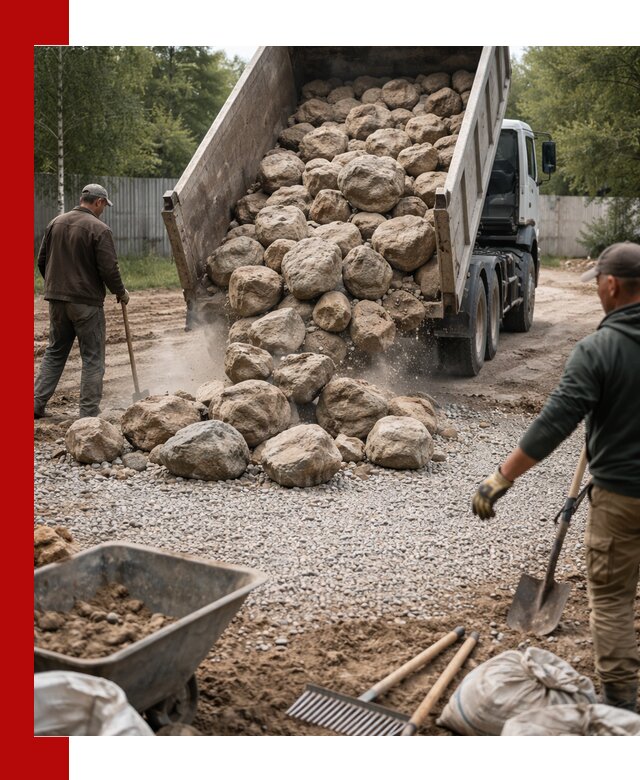 Доставка и укладка булыжника в чайковском