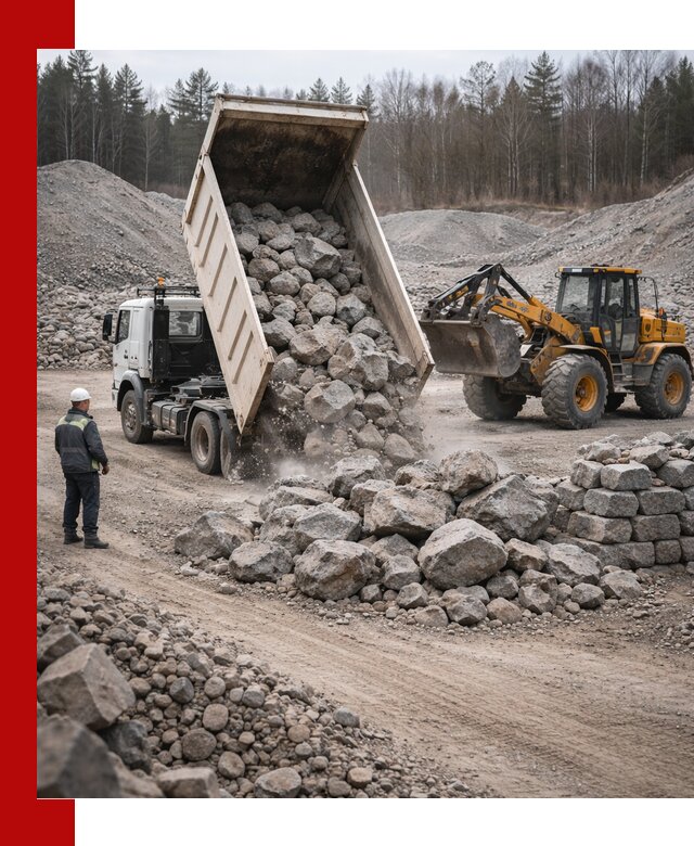 Доставка и продажа бутового гранитного камня в чайковском