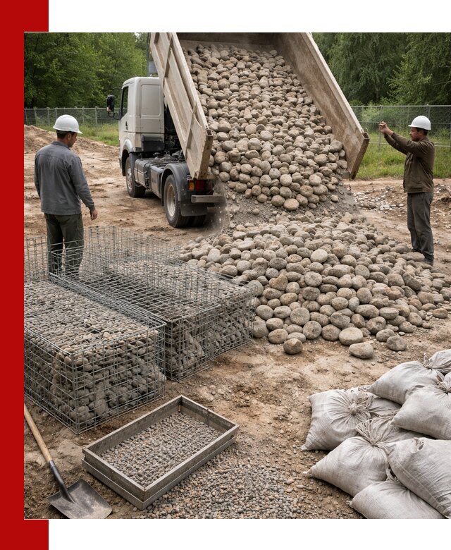 Камень для габионов фракция 70–151 в чайковском