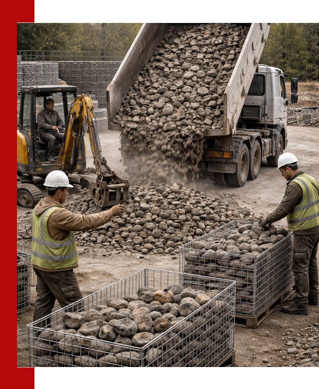 Камень для габионов фракция 100–201 в чайковском