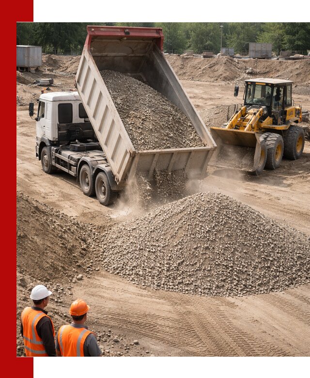 Щебень с песком (ЩГПС С2) с доставкой в чайковском