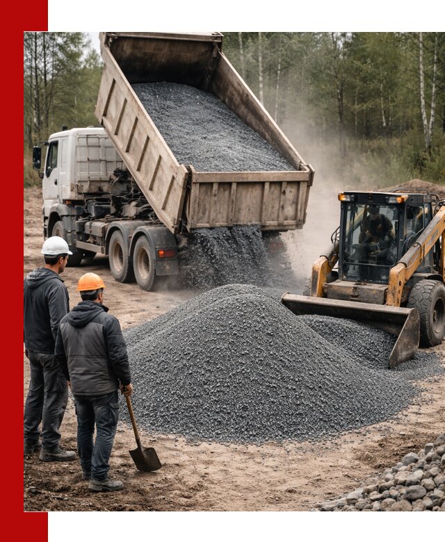 Гранитный отсев 0-5 с доставкой и разгрузкой в чайковском