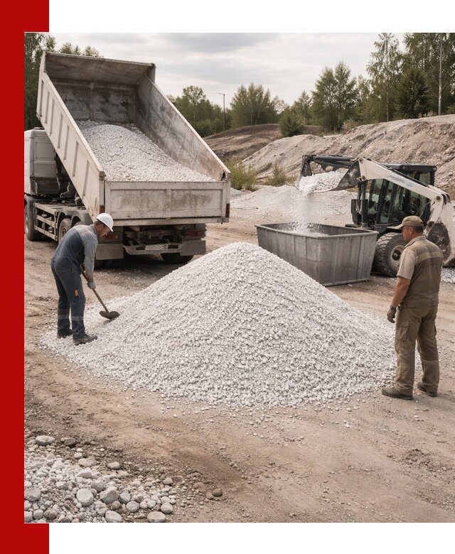 Доставка и продажа белой мраморной крошки в чайковском