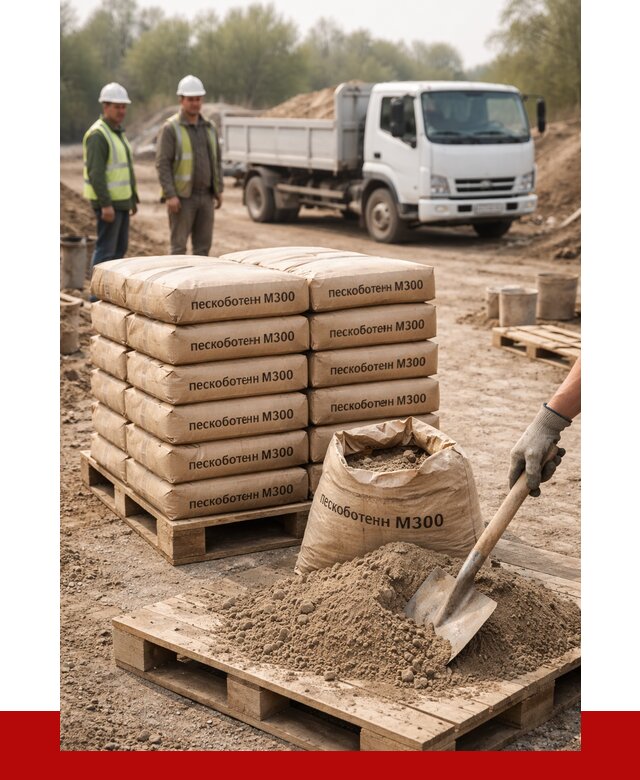 Пескобетон М300 в чайковском с доставкой от 4706 р. за куб | ПРОНЕРУДЧкв
