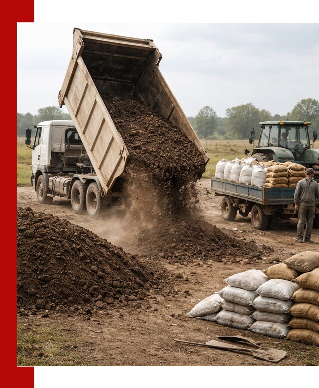 Доставка грунта и удобрений оптом в чайковском для сельхоз и строительства