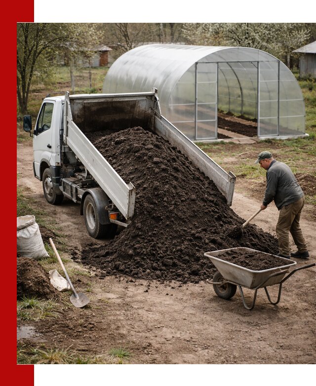 Чернозем для теплицы с доставкой в чайковском