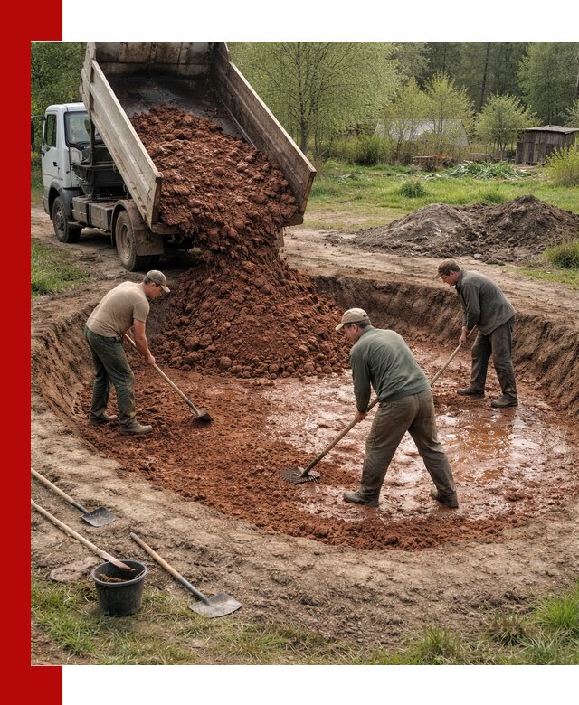 Купить качественную глину для пруда в чайковском