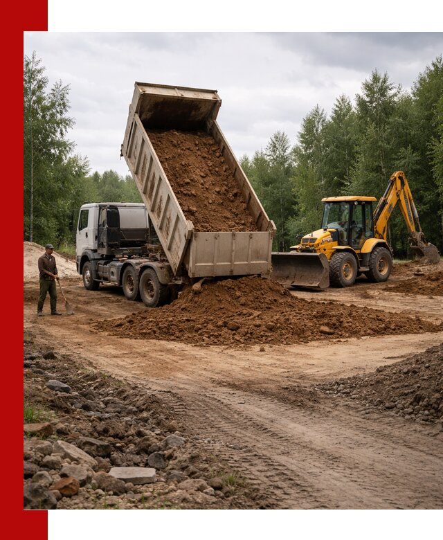 Доставка суглинка самосвалами в чайковском подсыпка и планировка