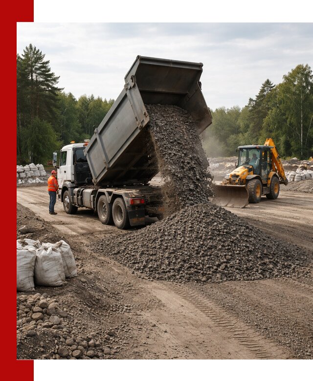 Доставка дробленого асфальта в чайковском для дорожных работ