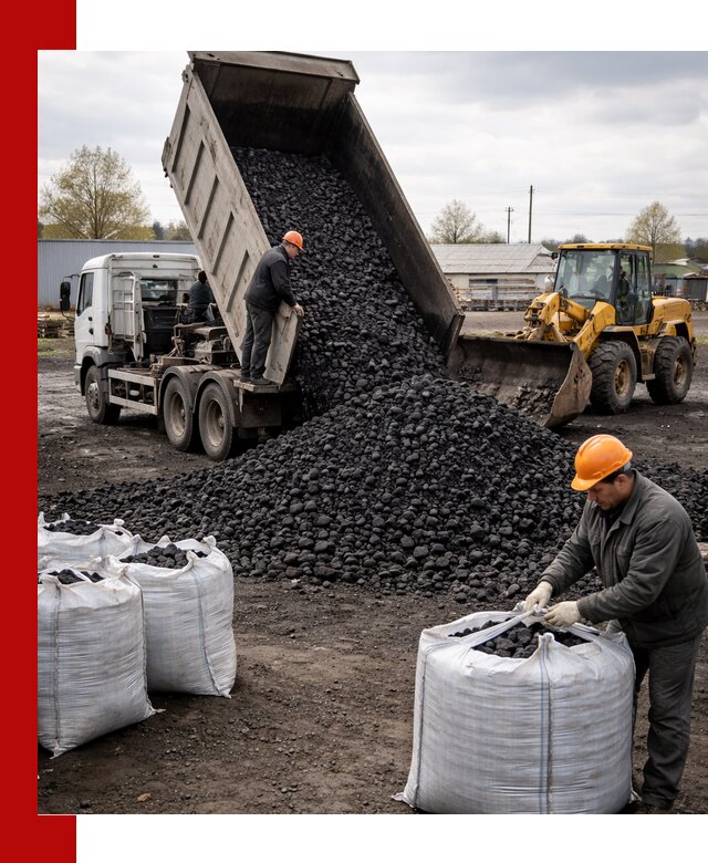 Доставка каменного угля в чайковском оптом и в розницу