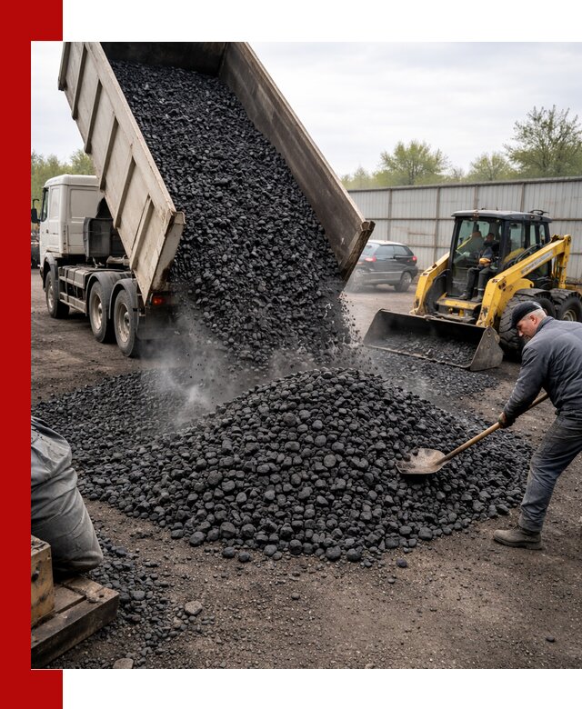 Доставка угля орех в чайковском оптом и в розницу