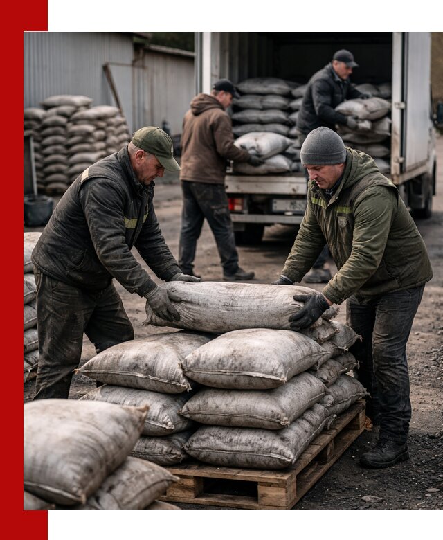 Доставка угля в мешках по выгодным ценам в чайковском