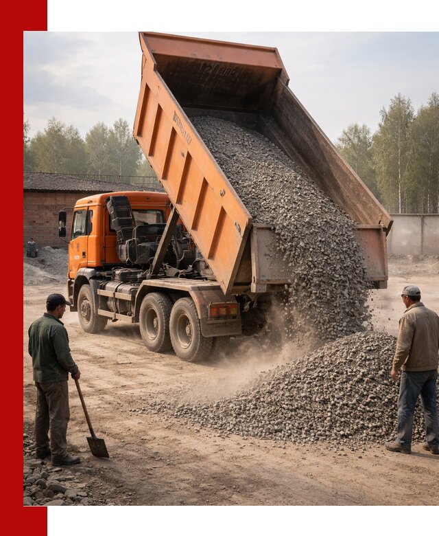 Доставка самосвалом 20 м3 в чайковском быстро и надежно