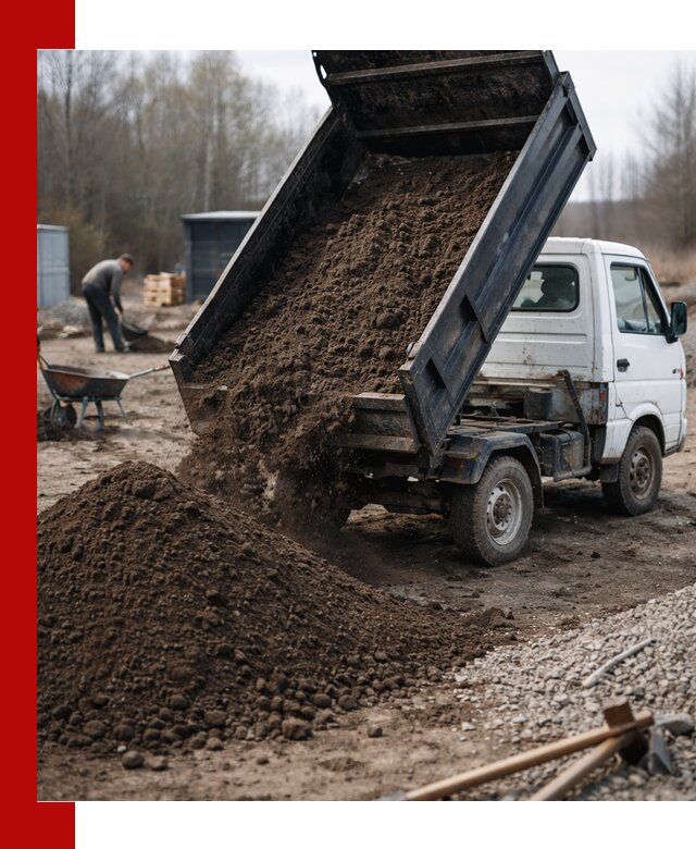 Аренда минисамосвала в чайковском для доставки сыпучих материалов