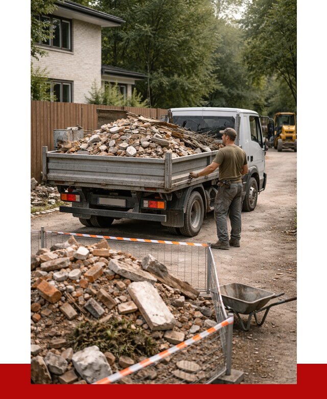 Вывоз строительного мусора с погрузкой в чайковском от 7591 р | ПРОНЕРУДЧкв