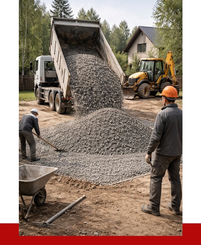 Отсыпка участка щебнем в чайковском от 6579 р. ПРОНЕРУДЧкв