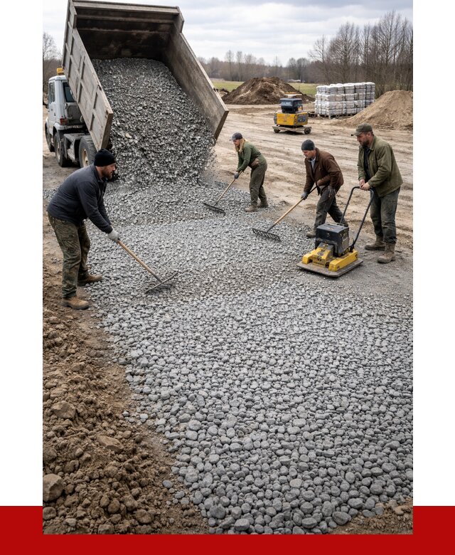 Устройство щебеночной подушки в чайковском от 4554 р. ПРОНЕРУДЧкв