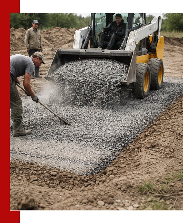 Устройство щебеночной подушки в чайковском для дорог и фундаментов